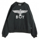 FELPA GIROCOLLO EAGLE TEXTURED SWEAT BLACK/WHITE