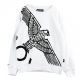 FELPA GIROCOLLO EAGLE WINGSPAN SWEAT WHITE/BLACK