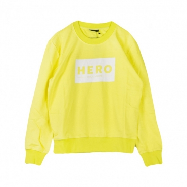 FELPA GIROCOLLO HERO LOGO YELLOW