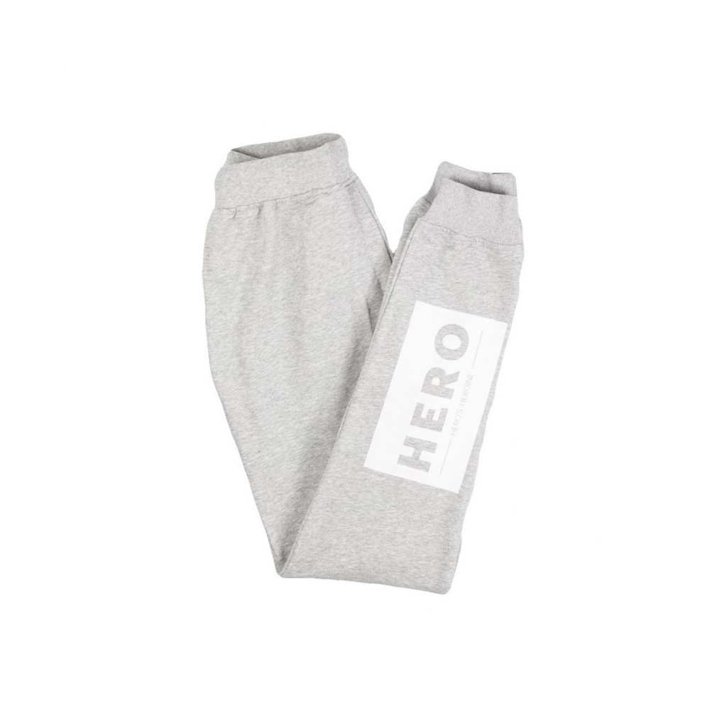 PANTALONE LUNGO HERO LOGO LIGHT GREY