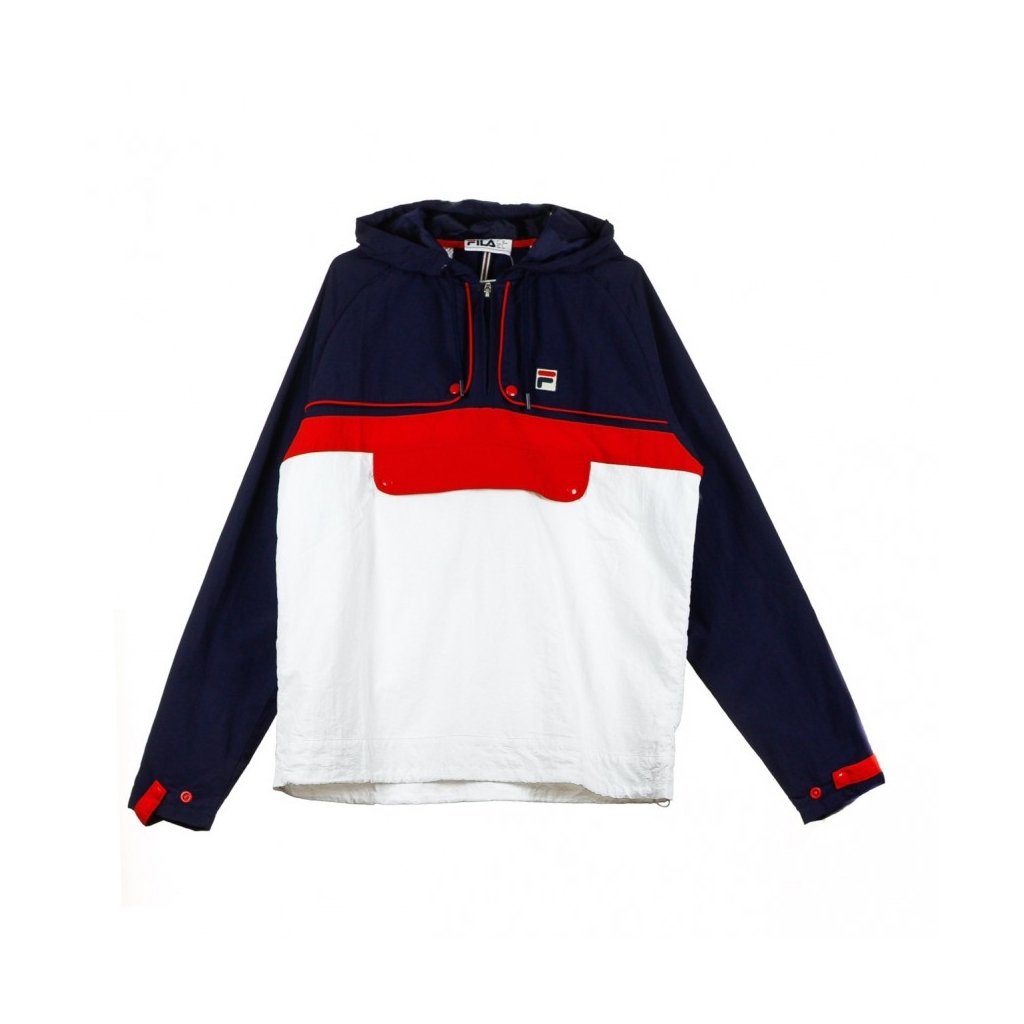 ANORAK ANATTA COLOUR BLOCK HALF ZIP JKT PEACOAT/HIGH RISK RED/BRIGHT WHITE