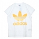 MAGLIETTA BIG TREFOIL TEE WHITE/REAL GOLD