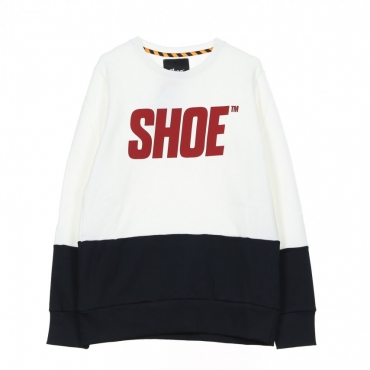 FELPA GIROCOLLO BICOLOR PRINTED SWEATSHIRT WHITE