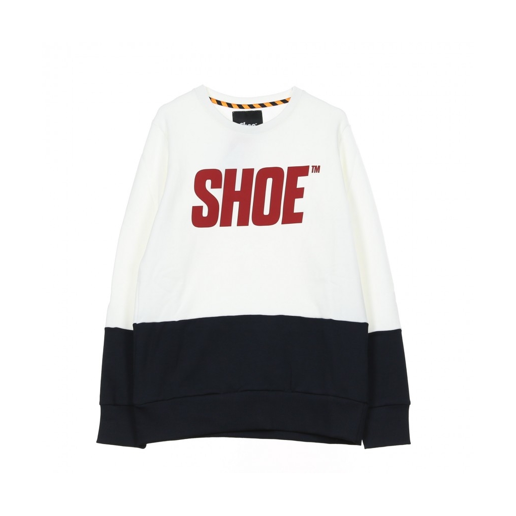 FELPA GIROCOLLO BICOLOR PRINTED SWEATSHIRT WHITE