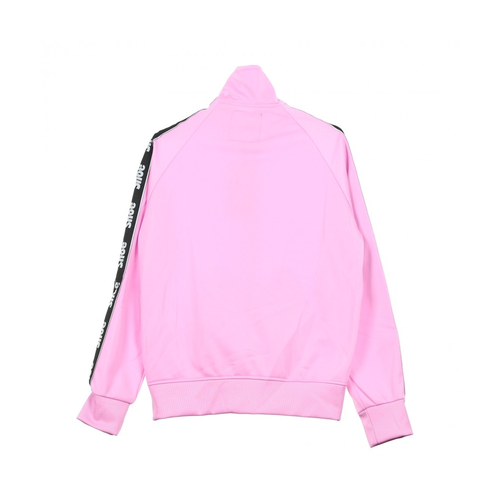 TRACKTOP BOMBER SWEATSHIRT LOGO BANDS PINK