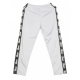 PANTALONE TUTA STRAIGHT TROUSERS LOGO BANDS SILVER