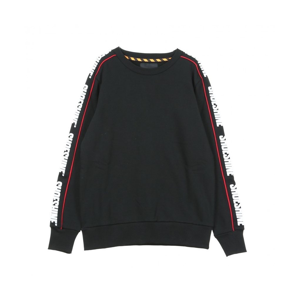 FELPA GIROCOLLO BAND INSERTS SWEATSHIRT BLACK