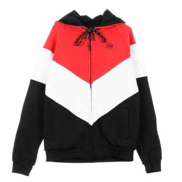 FELPA CAPPUCCIO VEGA ZIP RED/WHITE/BLACK