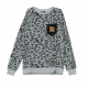 FELPA GIROCOLLO ROCKS PATTERN CREW GREY/BLACK