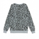 FELPA GIROCOLLO ROCKS PATTERN CREW GREY/BLACK