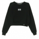 FELPA GIROCOLLO LOGO CROP BLACK