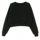 FELPA GIROCOLLO LOGO CROP BLACK