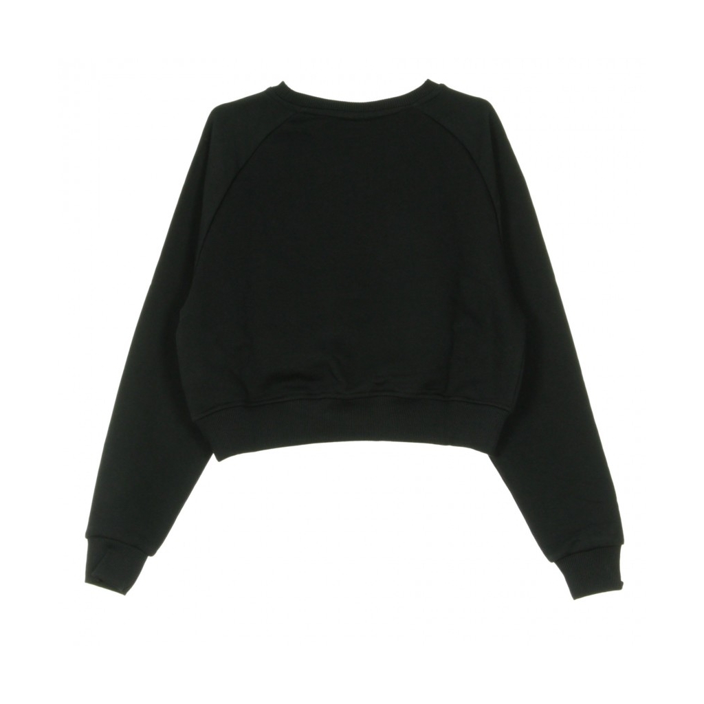 FELPA GIROCOLLO LOGO CROP BLACK