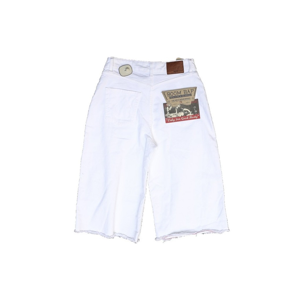 PANTALONE CORTO BOOM BAP WOMAN SHORT JEANS EVE White unico