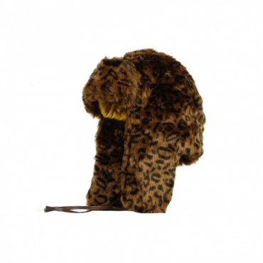 CAPPELLO INVERNALE CON ORECCHIE LEOPARD TRAPPER