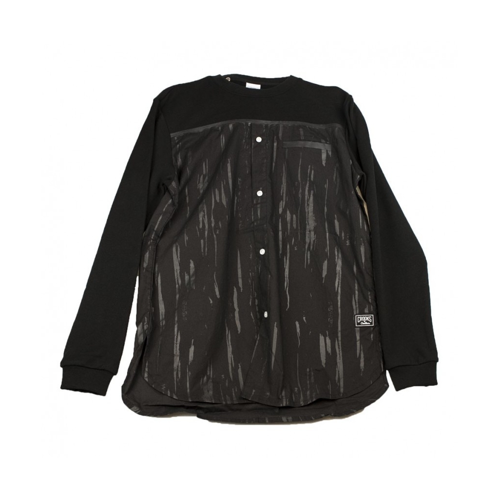 CAMICIA JUICE WOVEN L/S TOP NERO