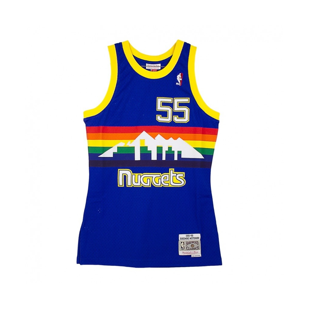 CANOTTA SWINGMAN JERSEY DIKEMBE MUTOMBO NO55 DENNUG LIGHT BLUE