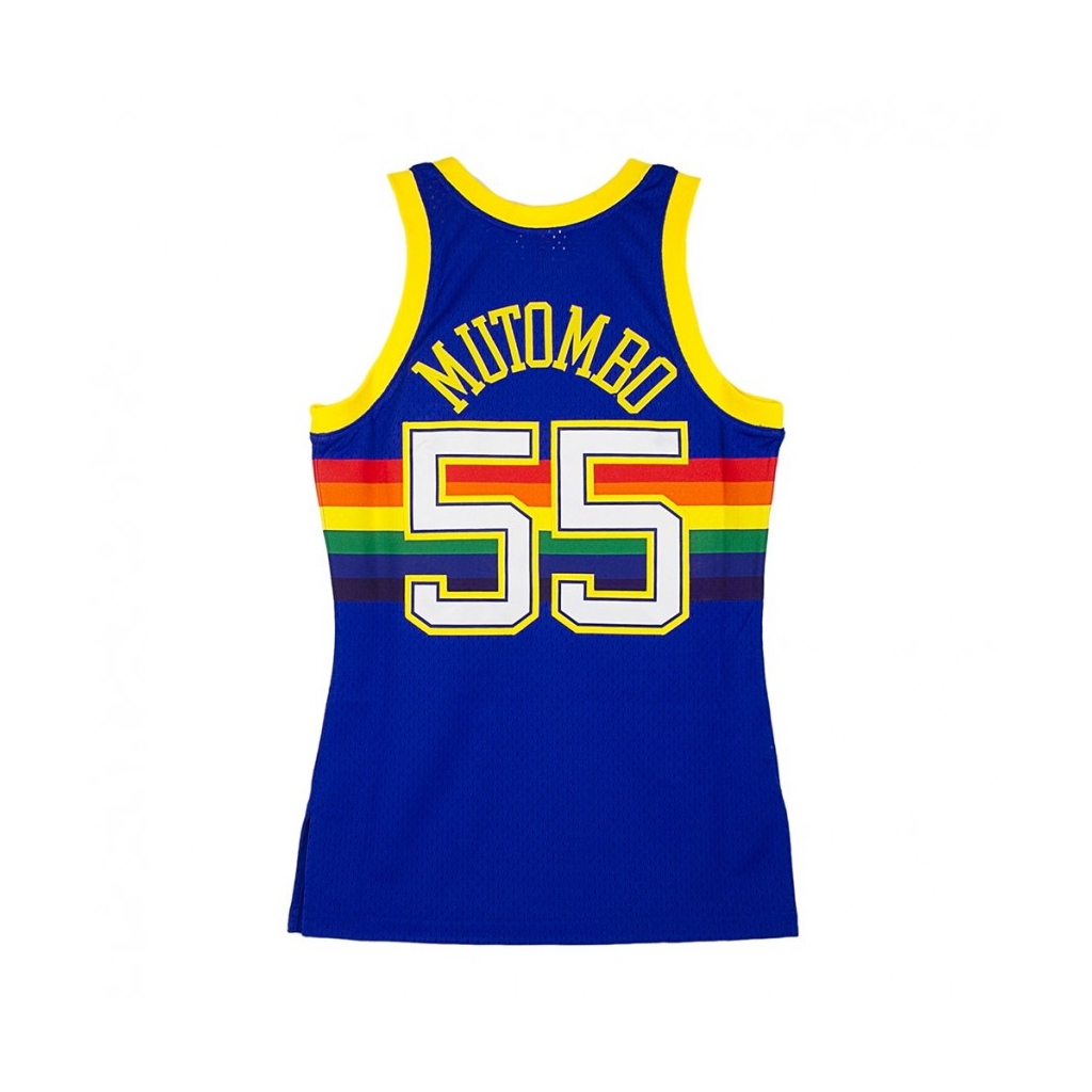 CANOTTA SWINGMAN JERSEY DIKEMBE MUTOMBO NO55 DENNUG LIGHT BLUE