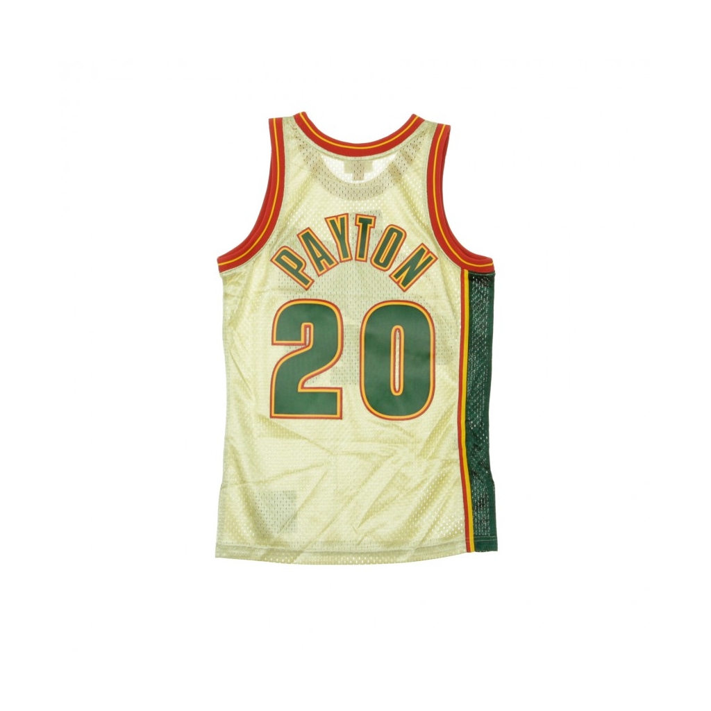 CANOTTA NBA SWINGMAN JERSEY GARY PAYTON 1995-96 SEASUP GOLD/OTC