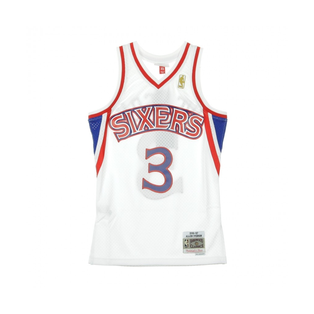 CANOTTA NBA SWINGMAN JERSEY ALLEN IVERSON NO3 1996-97 PHI76E HOME ORIGINAL TEAM COLORS