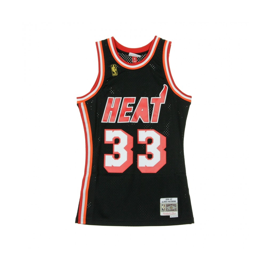 CANOTTA NBA SWINGMAN JERSEY ALONZO MOURNING NO33 1996-97 MIAHEA ROAD ORIGINAL TEAM COLORS