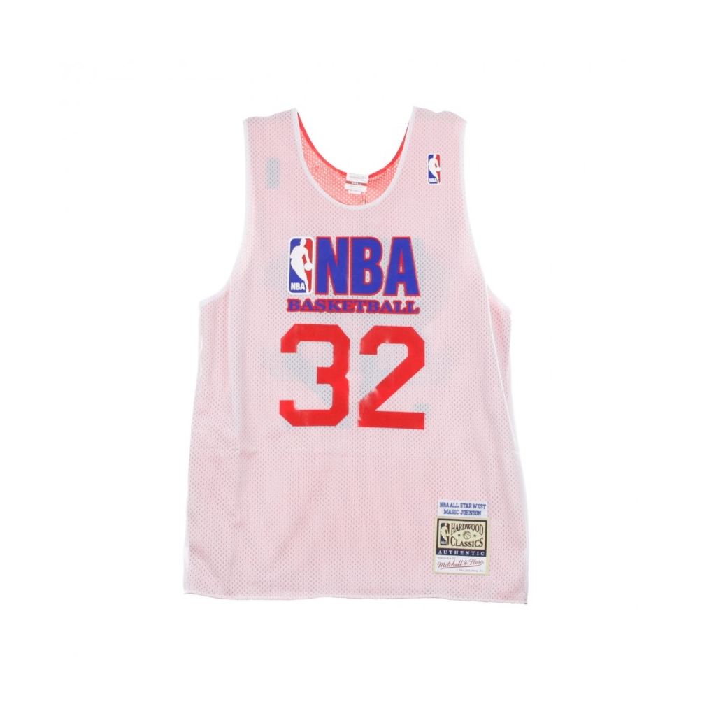 CANOTTA BASKET REVERSIBLE PRACTICE JERSEY NO32 MAGIC JOHNSON ALL STAR GAME EAST 1991 ORIGINAL TEAM COLORS