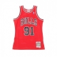 CANOTTA BASKET NBA SWINGMAN JERSEY DENNIS RODMAN NO91 1997-98 CHIBUL ROAD ORIGINAL TEAM COLORS