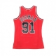 CANOTTA BASKET NBA SWINGMAN JERSEY DENNIS RODMAN NO91 1997-98 CHIBUL ROAD ORIGINAL TEAM COLORS