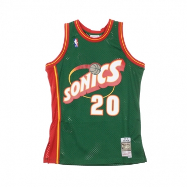 CANOTTA BASKET NBA SWINGMAN JERSEY GARY PAYTON NO20 1995-96 SEASUP ROAD ORIGINAL TEAM COLORS