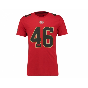 MAGLIETTA NFL NUMBER CLASSIC TEE SAF49E ROSSO/NERO