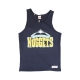 CANOTTA MITCHELL  NESS TANK TOP NBA DENVER NUGGETS TEAM ARCH Navy unico