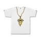 MAGLIETTA CROOKS  CASTLES T-SHIRT MEDUSA CHAIN White/Gold unico