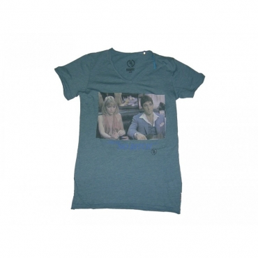 MAGLIETTA BOOM BAP T-SHIRT SCARPACINO V-NECK Mixed Mallard Blue unico