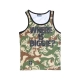 CANOTTA MASS DENIM TANK TOP WHERE IS BIGGIE ALL OVER Black/WoodlandCamo unico