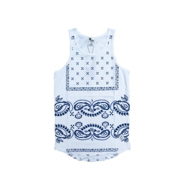 CANOTTA CROOKS  CASTLES TANK TOP DEPARTED White unico