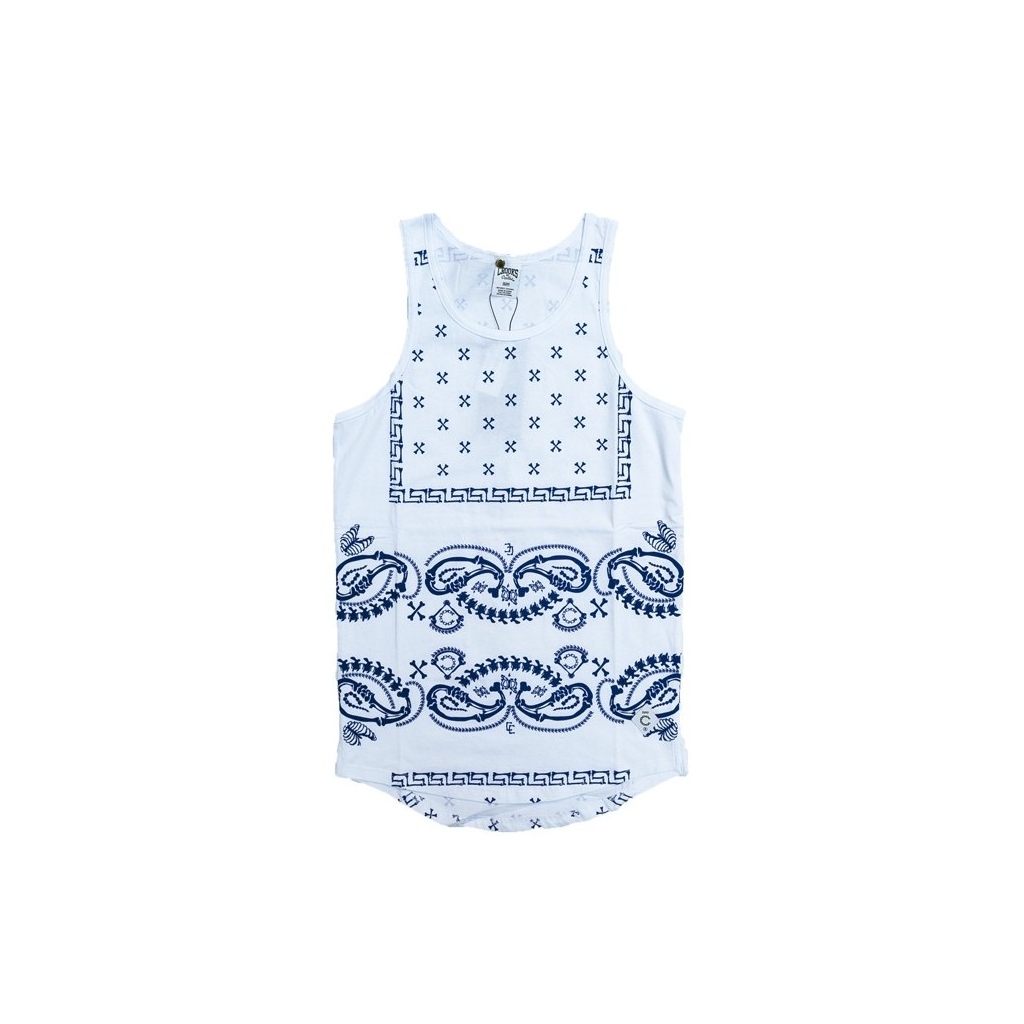 CANOTTA CROOKS  CASTLES TANK TOP DEPARTED White unico