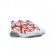 SCARPA BASSA AIR MAX 200 WHITE/UNIVERSITY RED/METALLIC SILVER