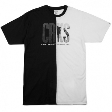 MAGLIETTA CROOKS  CASTLES T-SHIRT CITY Black/White unico