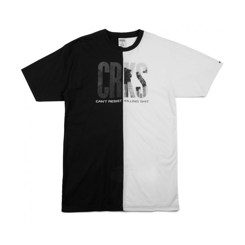 MAGLIETTA CROOKS  CASTLES T-SHIRT CITY Black/White unico