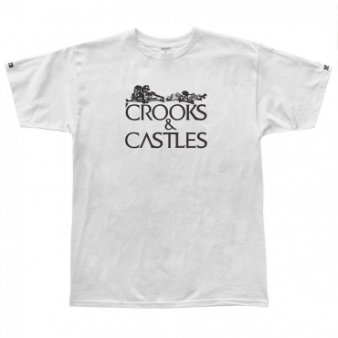 MAGLIETTA CROOKS  CASTLES T-SHIRT BONE CORPS Heather Grey unico