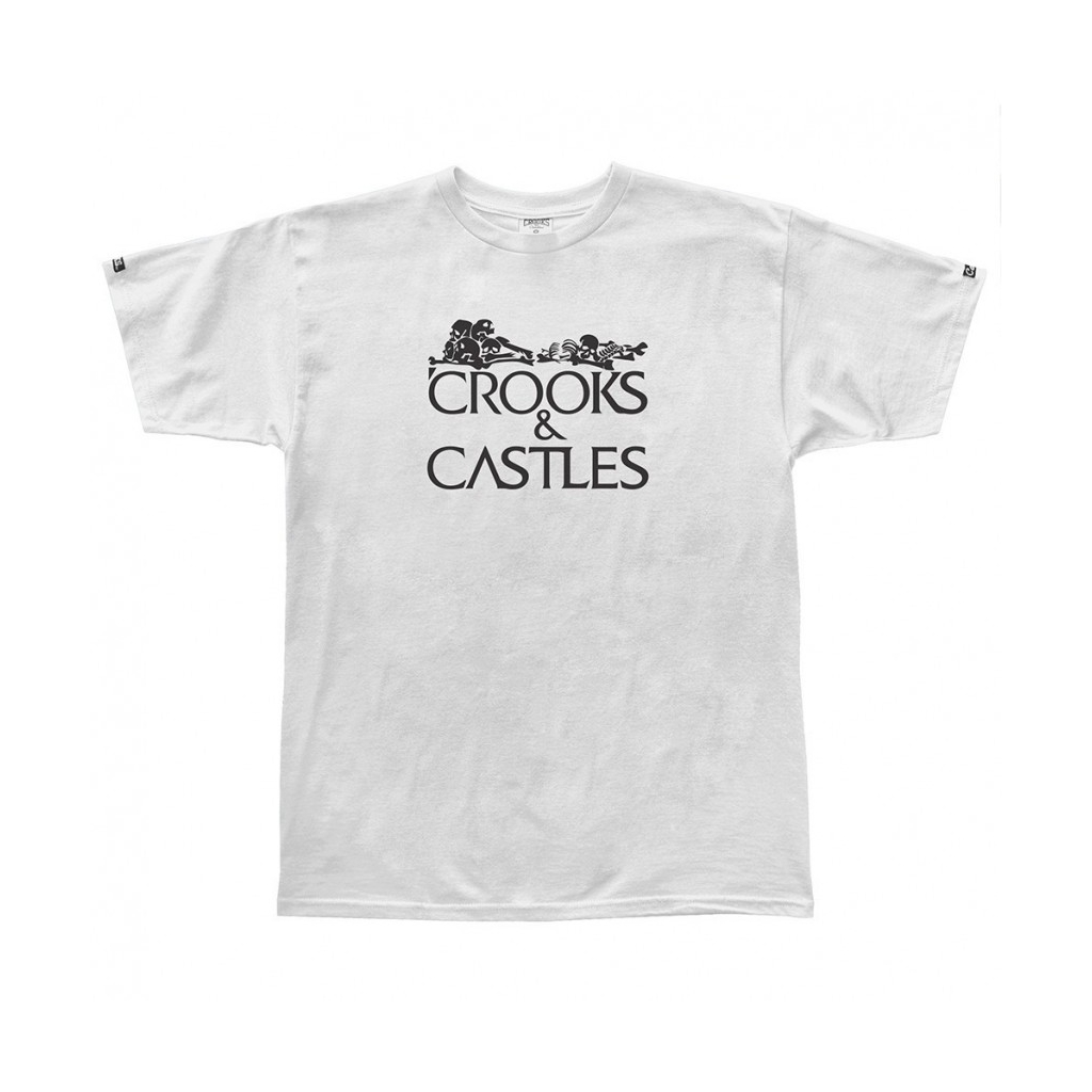 MAGLIETTA CROOKS  CASTLES T-SHIRT BONE CORPS Heather Grey unico