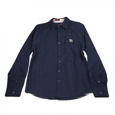 CAMICIA REIGN WOVEN REVERSIBLE SHIRT NAVY