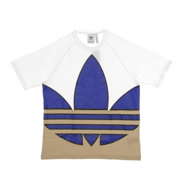 MAGLIETTA BIG TREFOIL COLORBLOCK TEE WHITE/ROYAL BLUE/TRACE KHAKI/BLACK