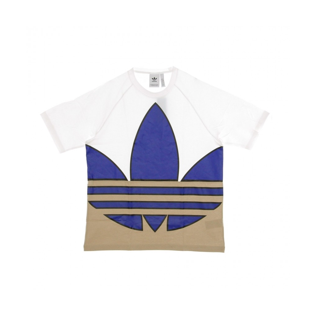 MAGLIETTA BIG TREFOIL COLORBLOCK TEE WHITE/ROYAL BLUE/TRACE KHAKI/BLACK