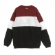 FELPA GIROCOLLO STRAIGHT BLOCKED CREW TAWNY PORT/BLACK/BRIGHT WHITE