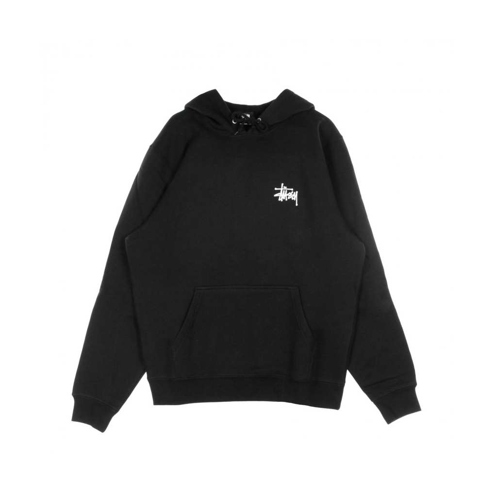 FELPA CAPPUCCIO BASIC STUSSY HOOD BLACK | Bowdoo.com