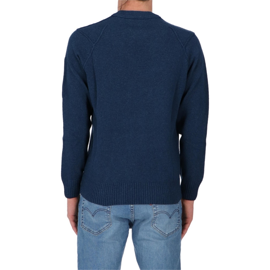 Maglia Cp Company Uomo Lana Giro Collo 879 DARK DENIM | Bowdoo.com