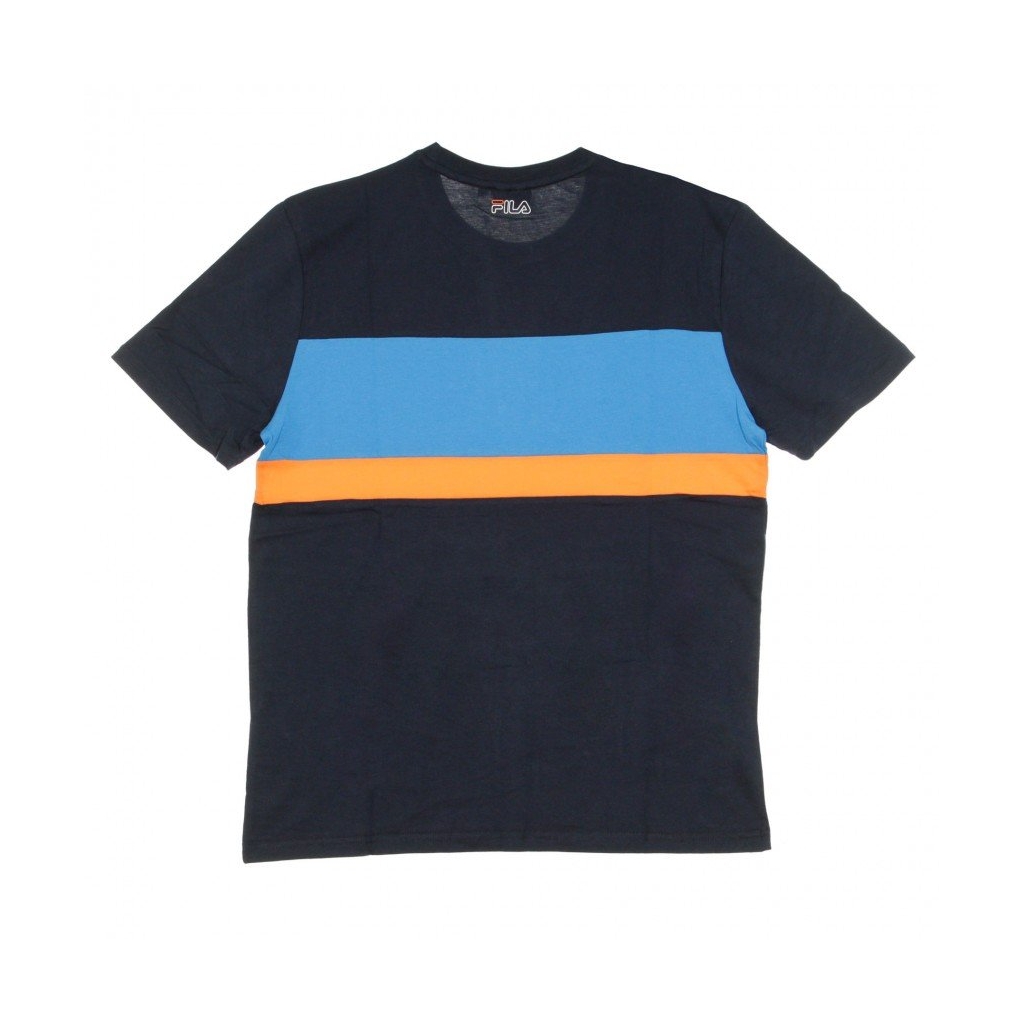 MAGLIETTA LAURENS TEE BLACK IRIS/SWEDISH BLUE/CARROT