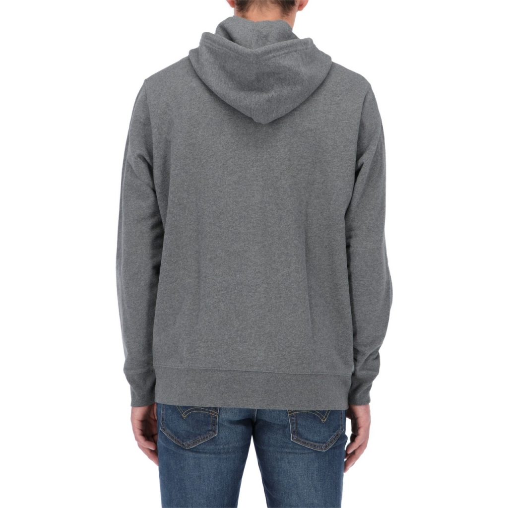 Felpa Levis Uomo Zip Cappuccio Logo 0000 CHARCOAL