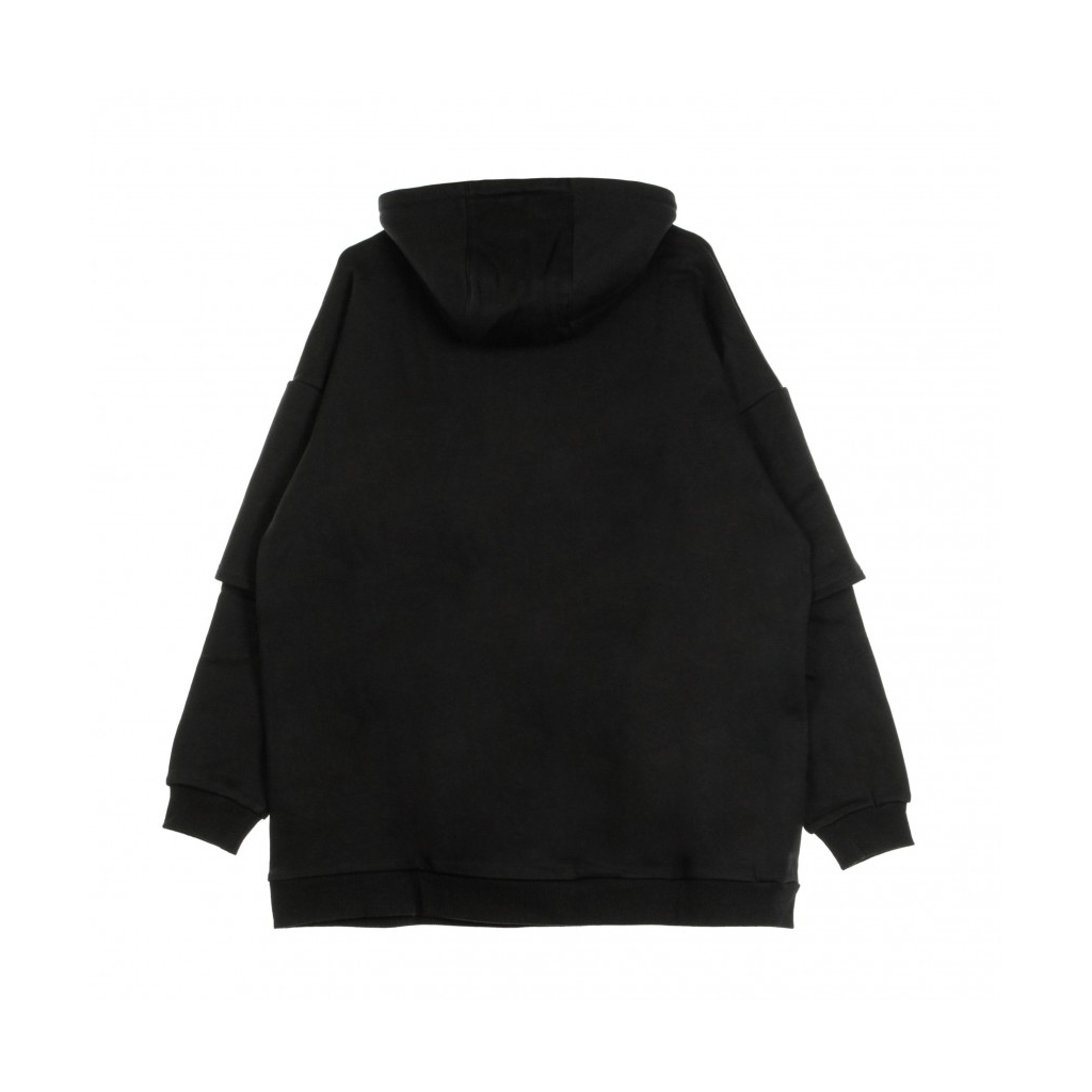 FELPA CAPPUCCIO CAPITAL GLITCH OVER HOODIE BLACK